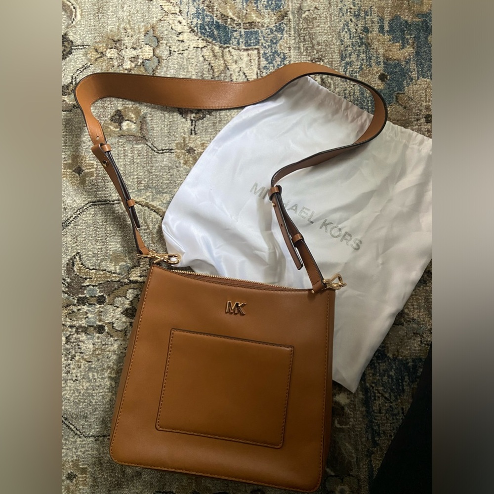 Michael Kors brown leather crossbody
